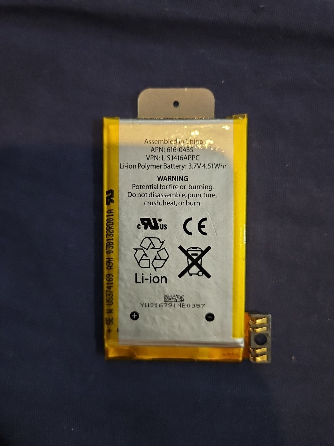 iPhone 3GS Battery - Tested - APN: 616-0435 3.7v
