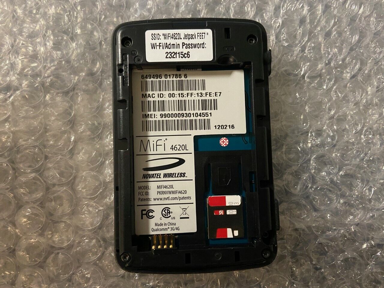 NovAtel Jetpack MiFi 4620L Verizon Wi-Fi Hotspot Modem - Used - Works