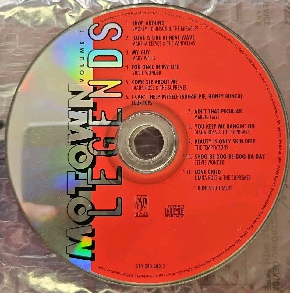 Motown Legends (3-CD) Volumes 1, 2 & 3. Discs Only. Tested
