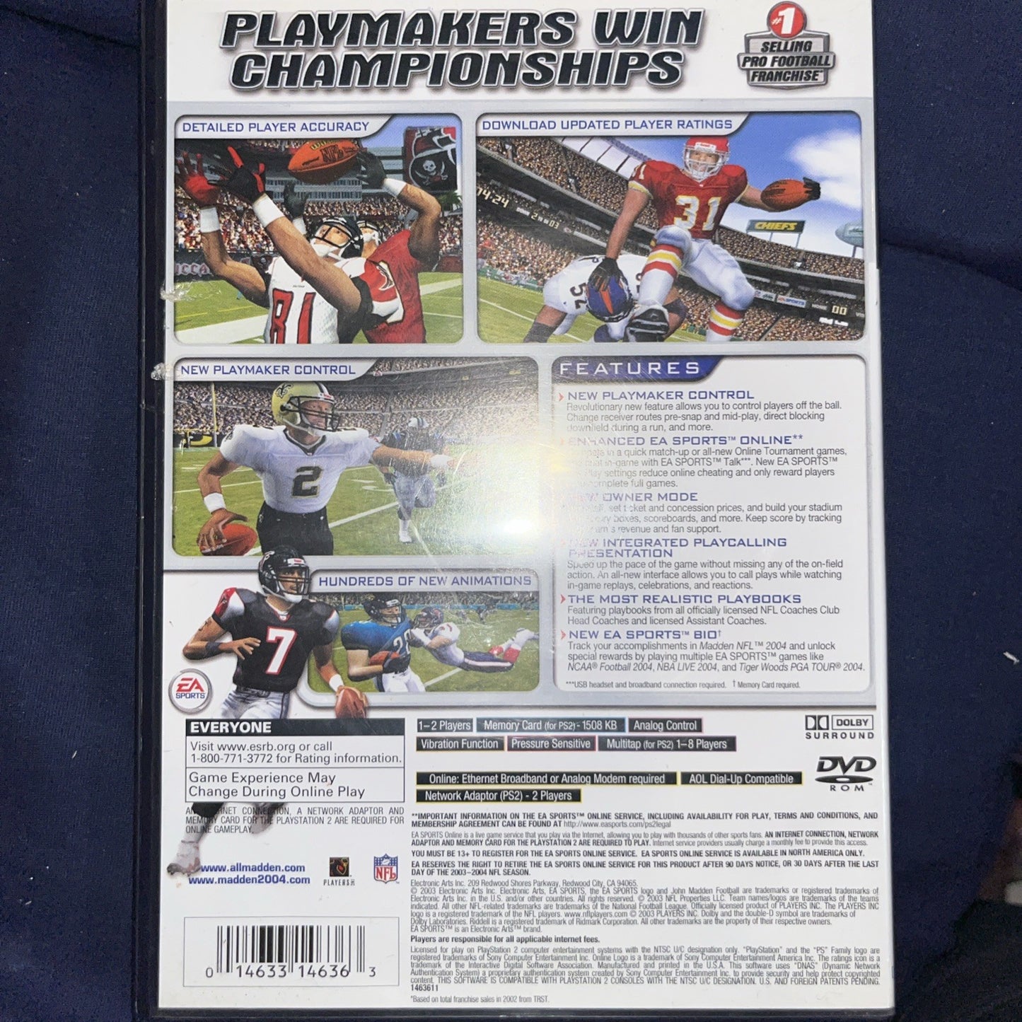 Madden NFL 2004 (Sony PlayStation 2, 2003)