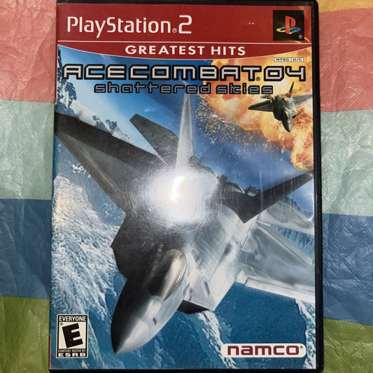 Ace Combat 04: Shattered Skies Greatest Hits (PS2) Tested. Manual. Original Case