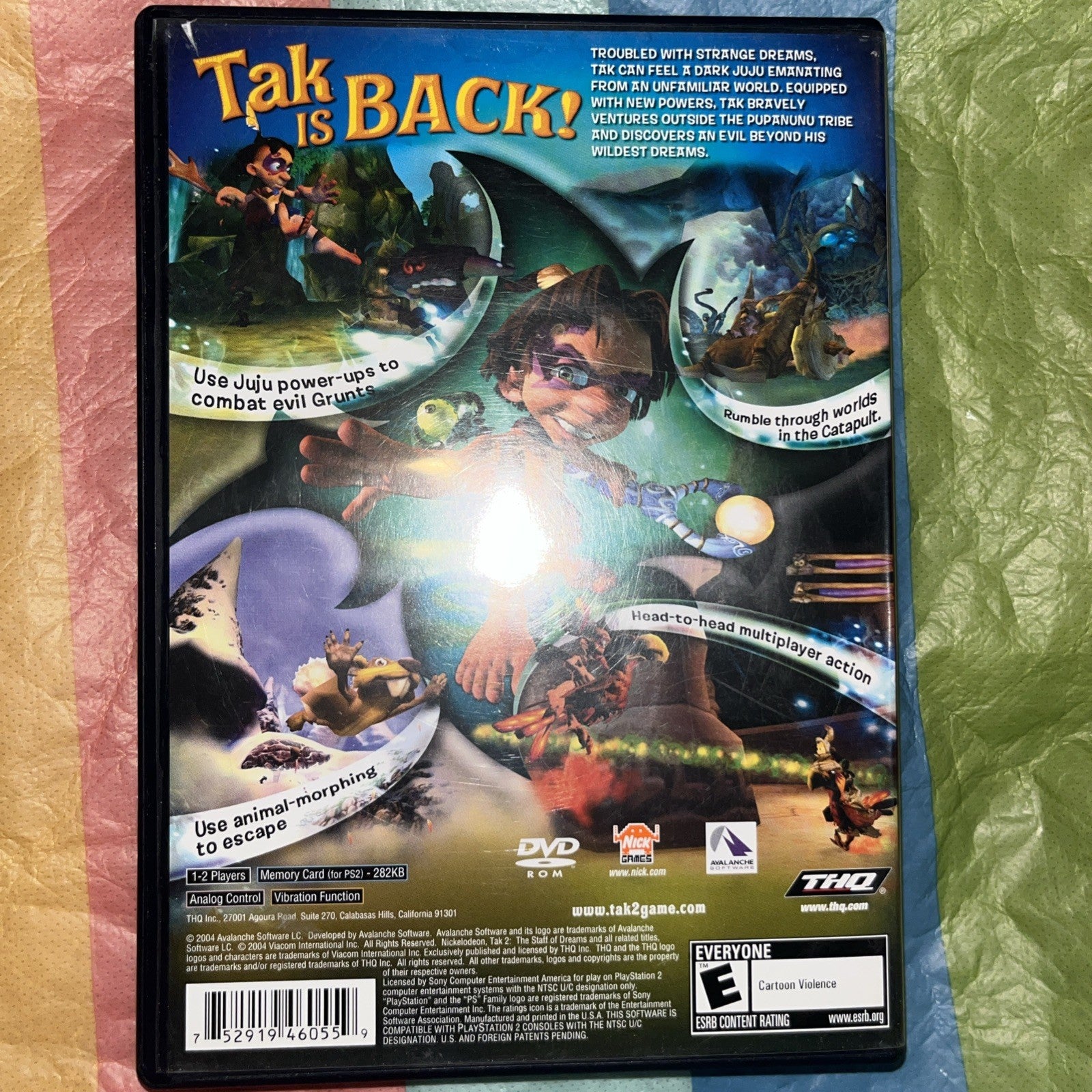 Tak 2: The Staff of Dreams (PS2) Tested. Manual. Original Case
