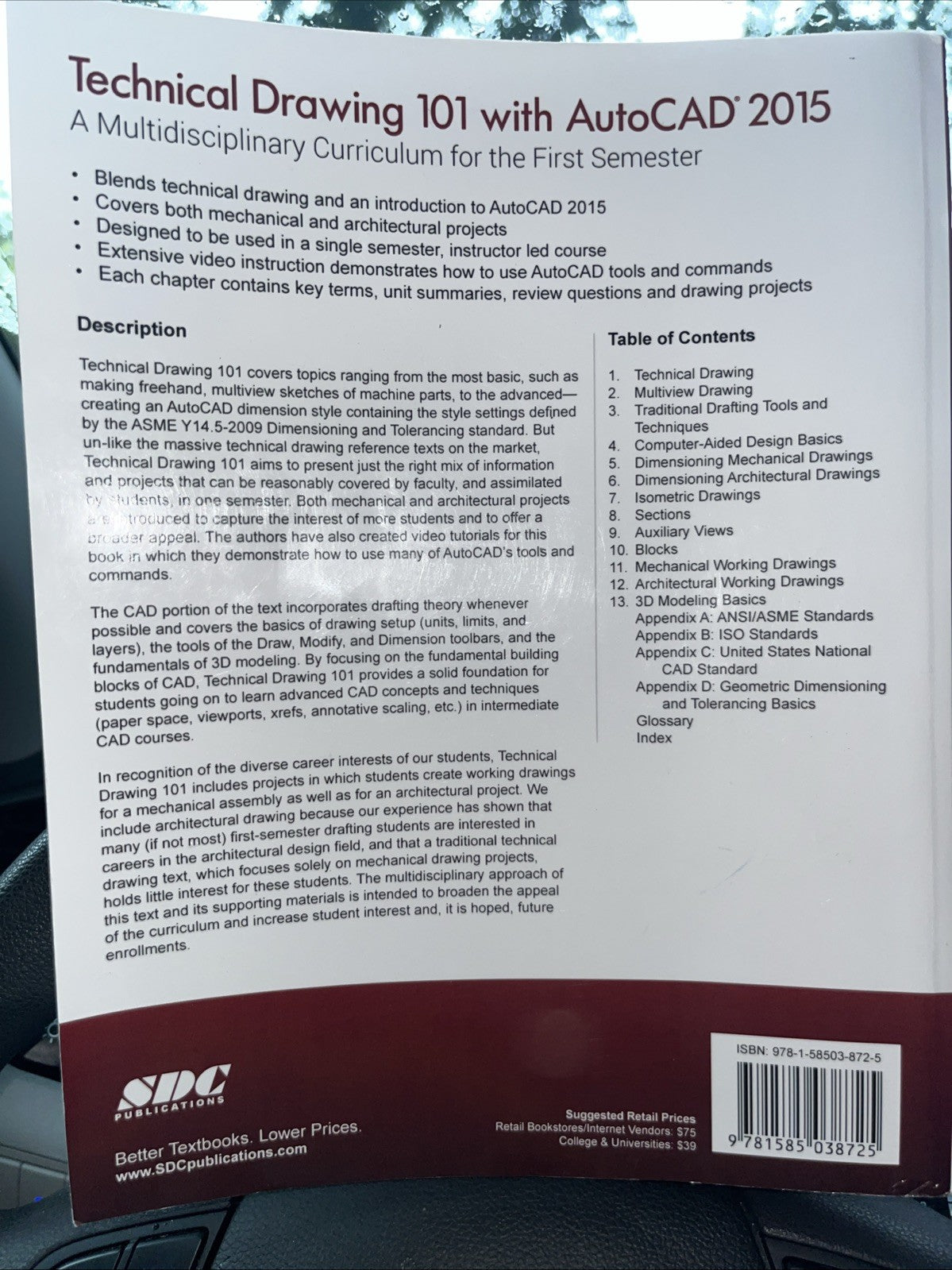 Technical Drawing 101 and AutoCAD 2015 by Antonio Ramirez (2014, Trade...