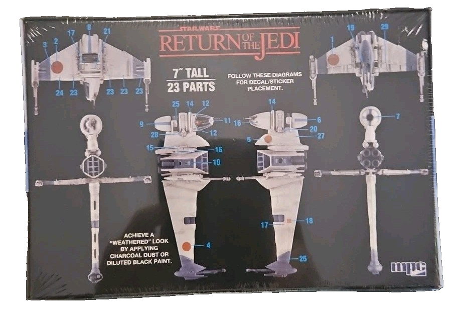 MPC Star Wars: Return of The Jedi B-Wing Fighter (Snap) 1:144 Scale Model Kit