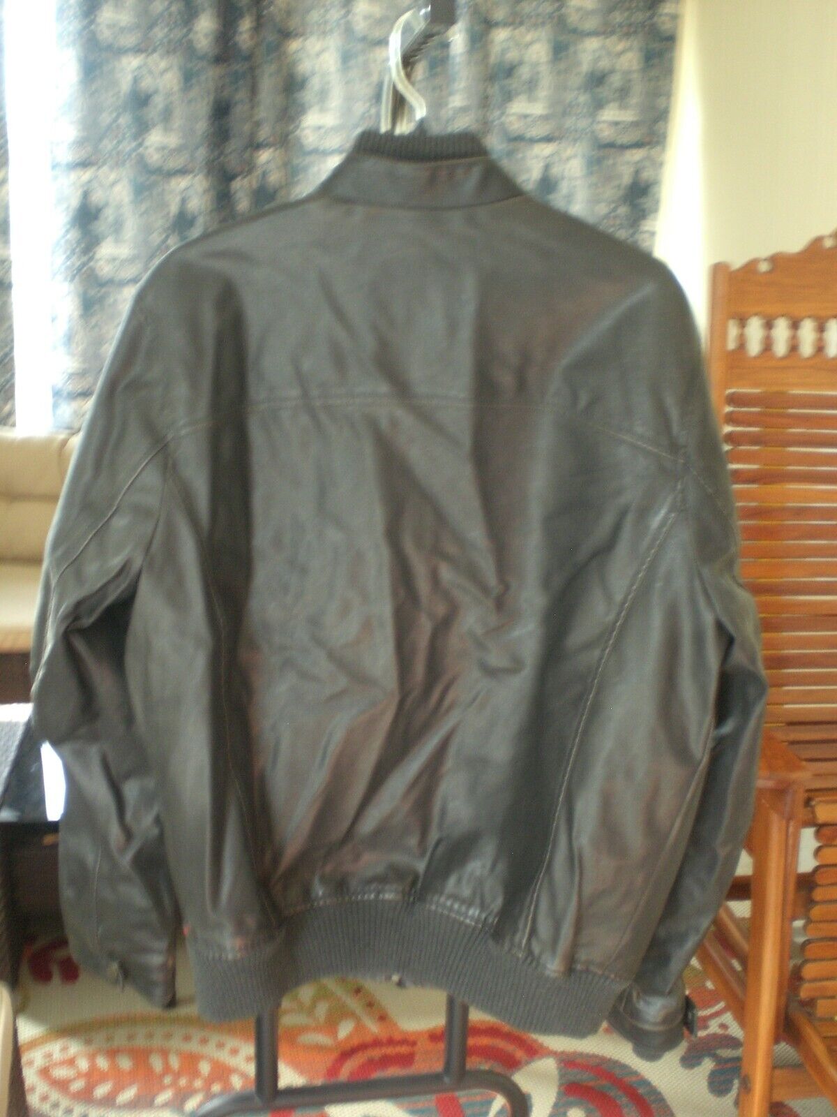 Men's Pleather Levi's Bomber Jacket Sz Medium
