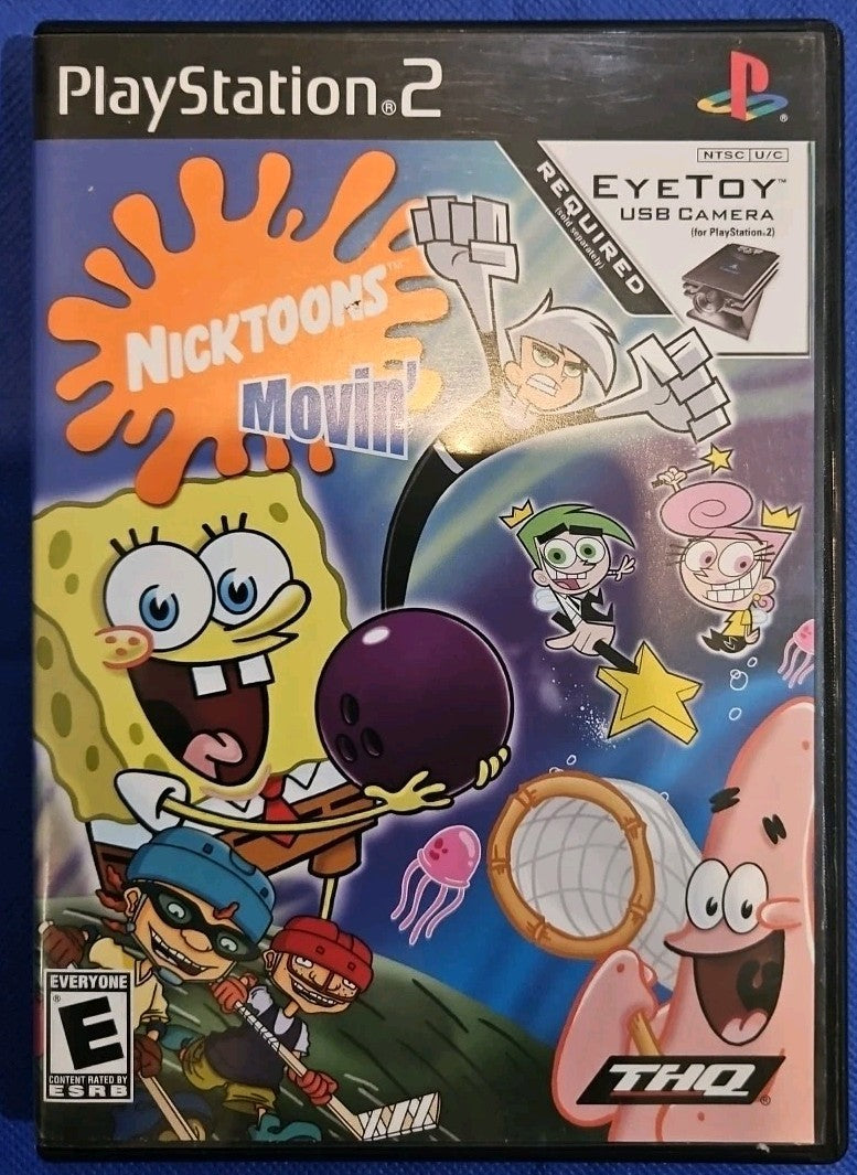 Nicktoons Movin' (PS2) Mint. Tested. w/Manual