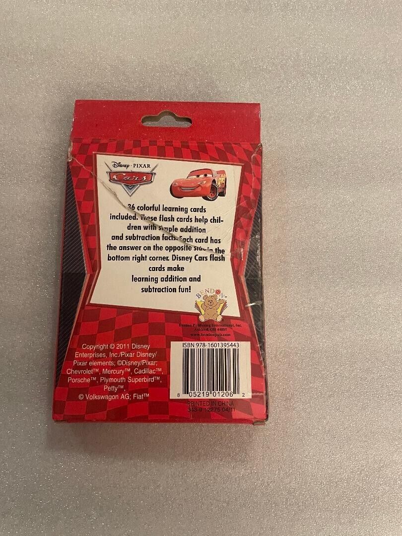 Disney Pixar Cars Learning Cards Addition & Subtraction 36 Cards