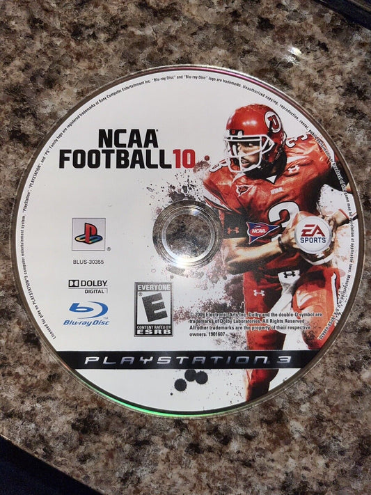 NCAA Football 10 PS3 Replacement Disc