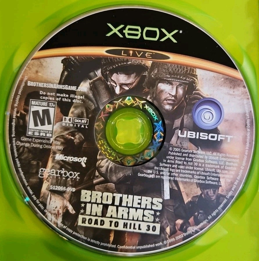 Brothers in Arms: Road to Hill 30 (Xbox) Tested. No Scratches. New Case.