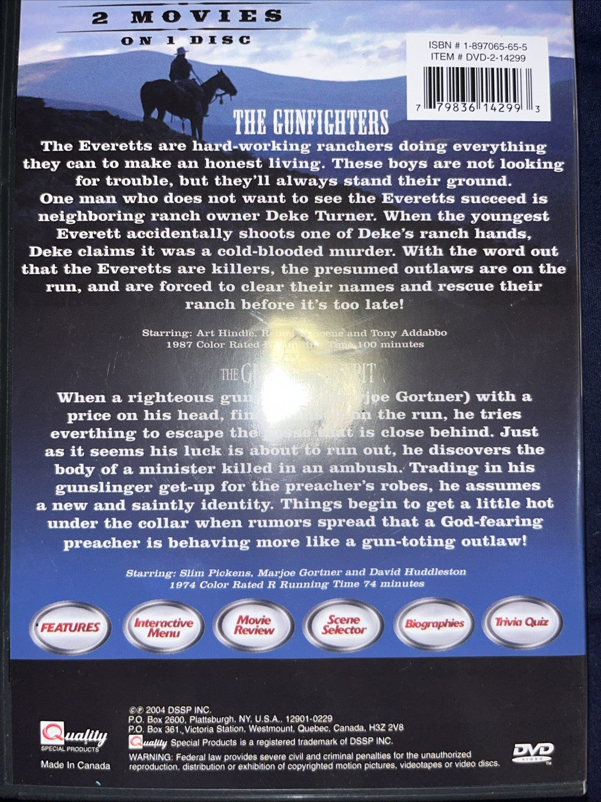 Gun & the Pulpit/Gunfighters (DVD) Sealed