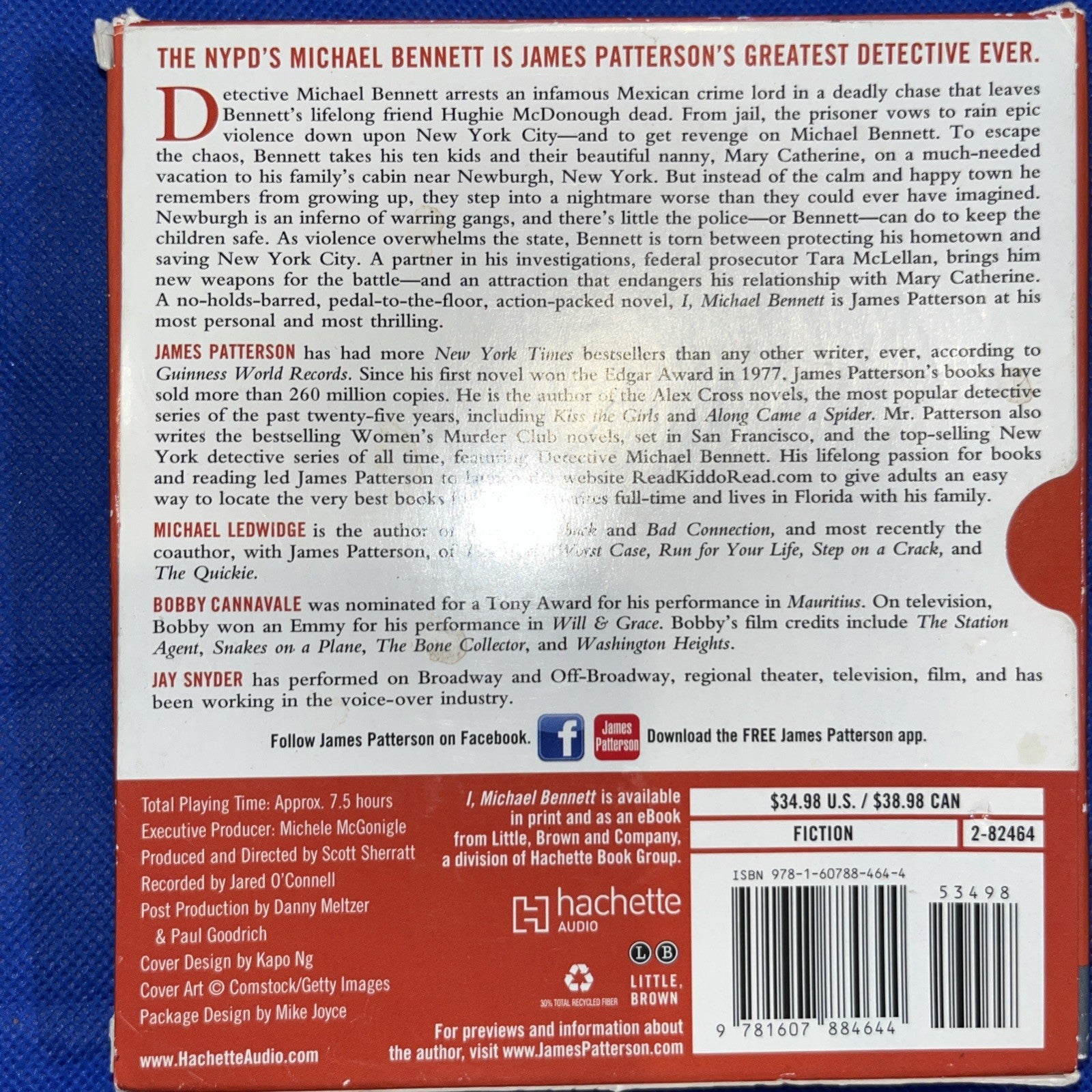 I, Michael Bennett by James Patterson and Michael Ledwidge (2012). Audiobook CD