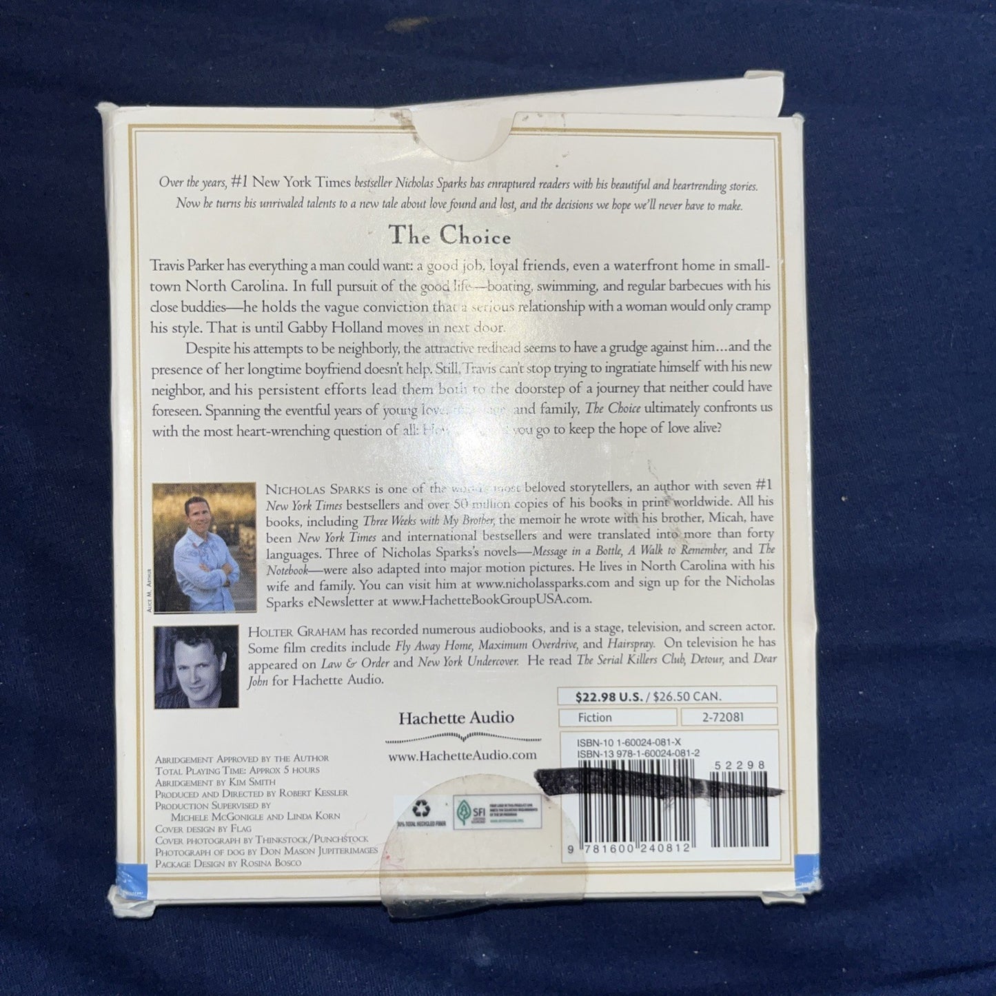 Choice by Nicholas Sparks (2007, Compact Disc)