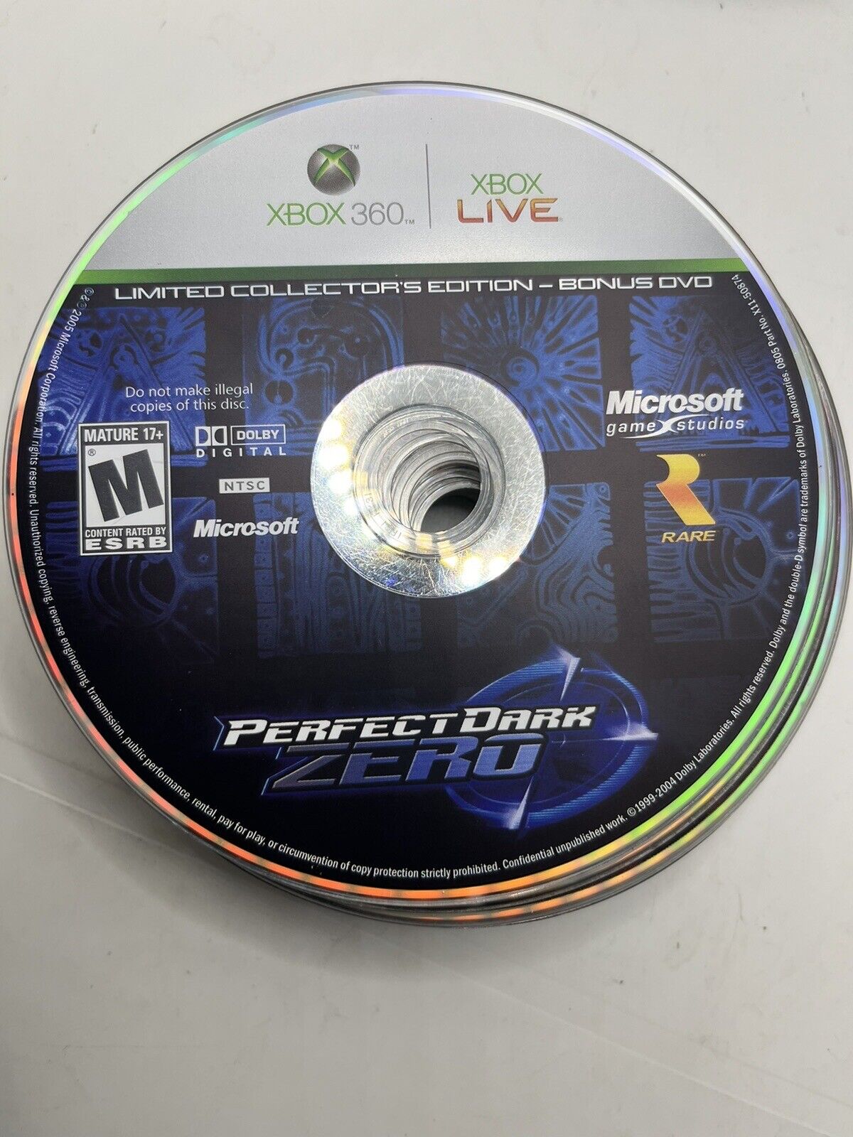 Perfect Dark Zero Xbox 360 Limited Edition Collector’s Edition Bonus Disc Only