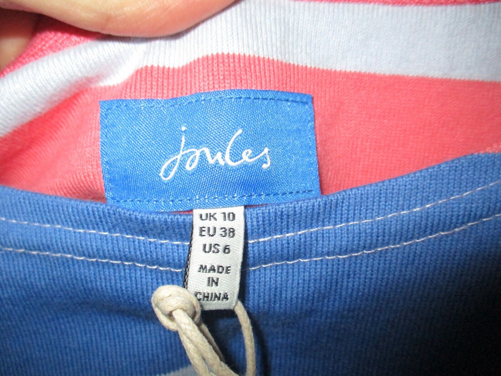 Joules Stripe Tank Dress Size 6 NWT