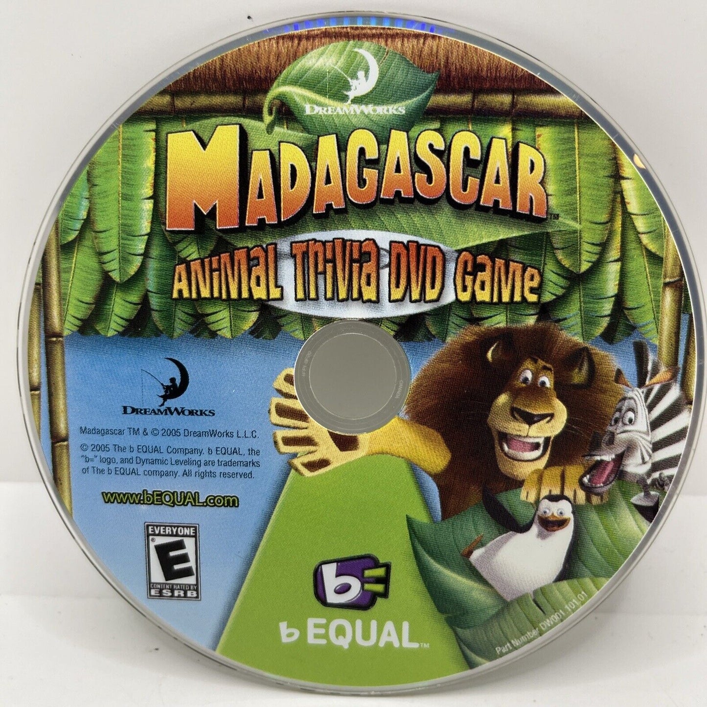 Madagascar Animal Trivia DVD Game