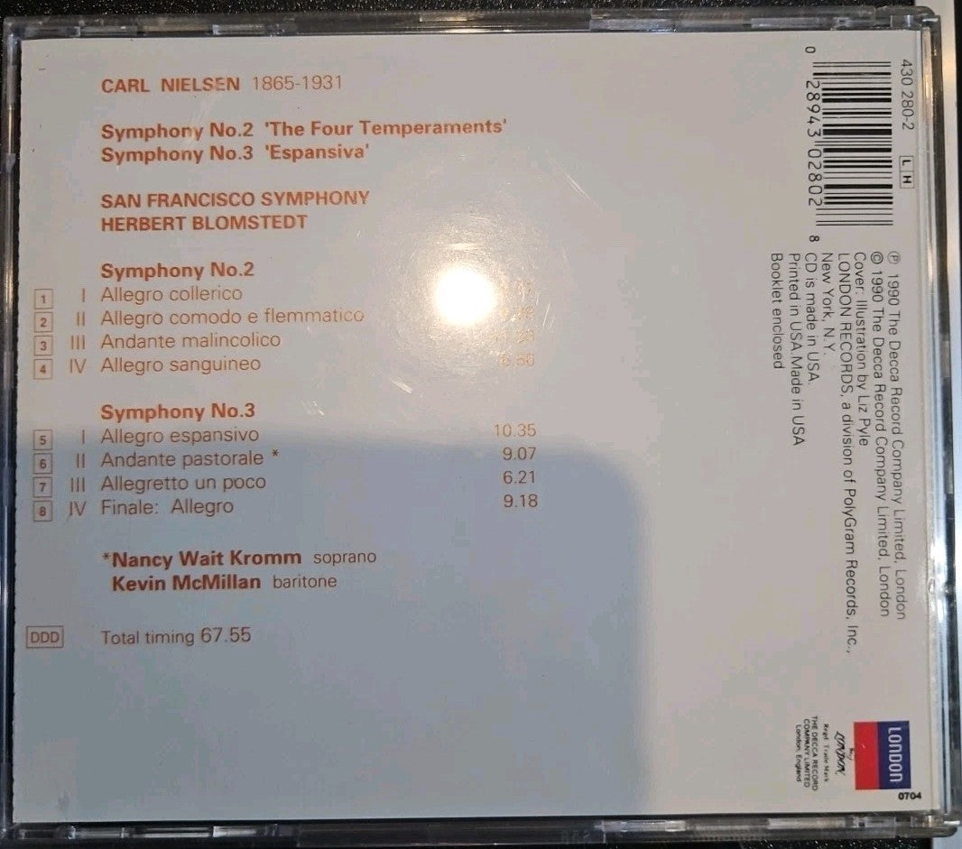 Nielsen: Symphonies 2 & 3 / Blomstedt, San Francisco Sym (CD, Aug-1990, London)