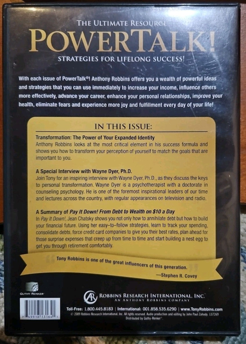 Anthony Robbins - Power Talk! - Transformation (CD, 2009) NEW Sealed