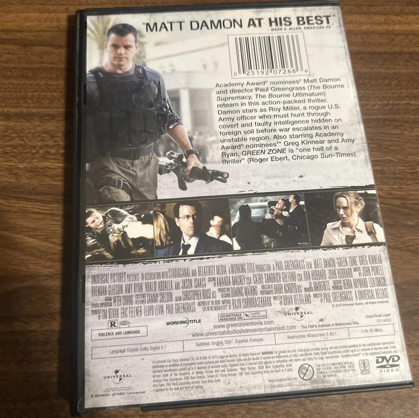 Green Zone (DVD, 2010, Rental Exclusive) Tested