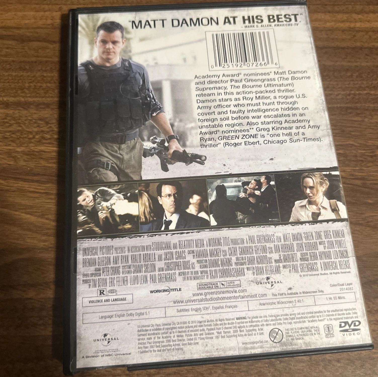 Green Zone (DVD, 2010, Rental Exclusive) Tested