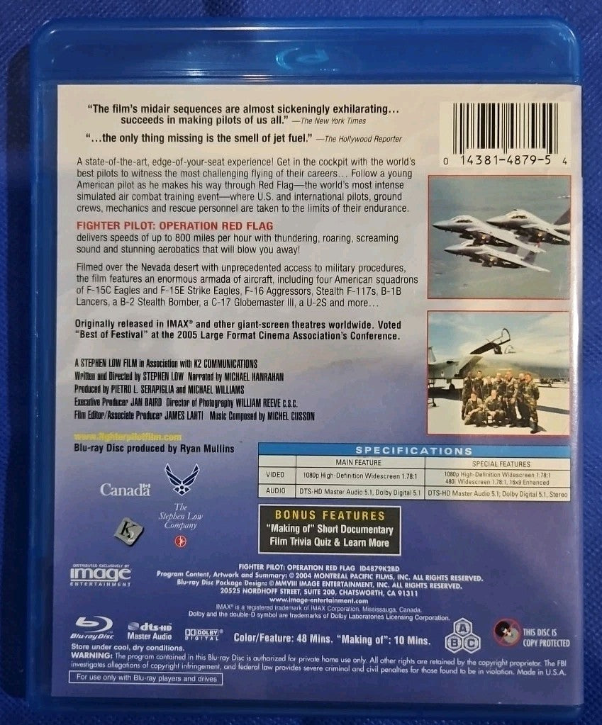 Fighter Pilot: Operation Red Flag (Blu-ray Disc) Sealed. No Digital Download
