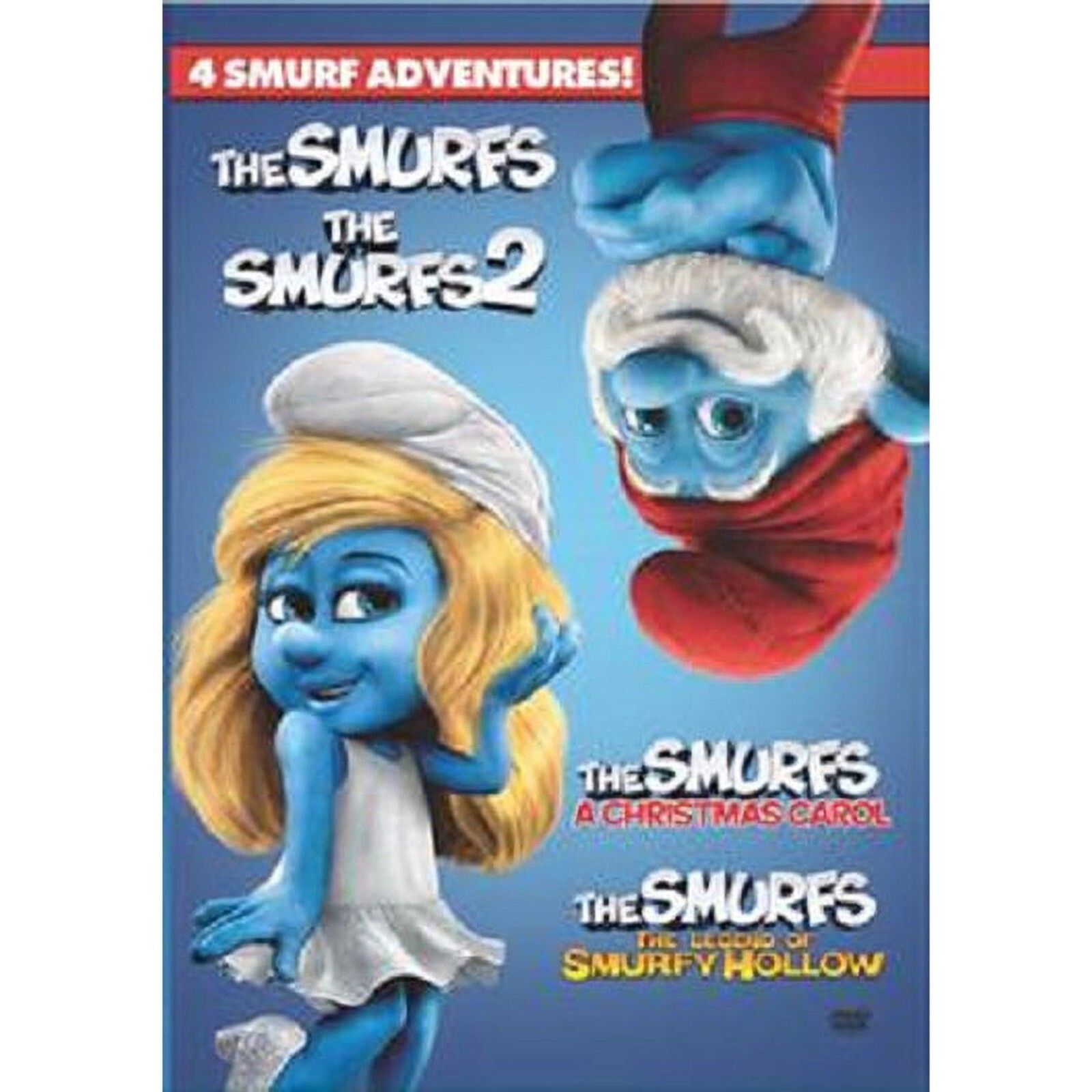 The Smurfs 1 & 2, Smurfs Christmas Carol & Smurfs Legend Of Smurfy Hollow (DVD) 