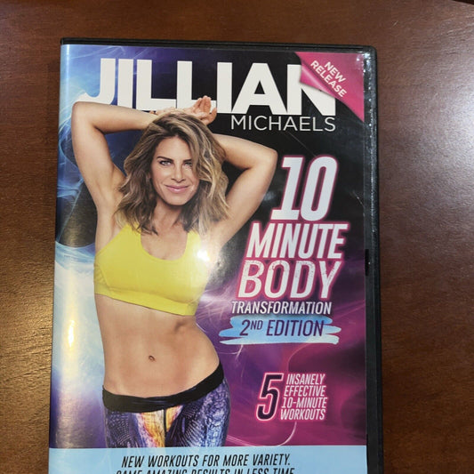 Jillian Michaels: 10 Minute Body Transformation - 2nd Edition (DVD, 2017)