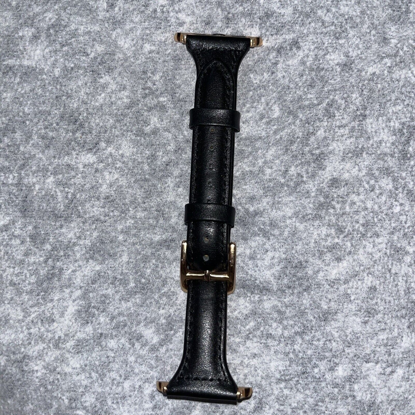 Black Apple Watch Strap w/ Brass Buckle fits 38/40/41mm Series 4,5,6,7,8,9 & SE