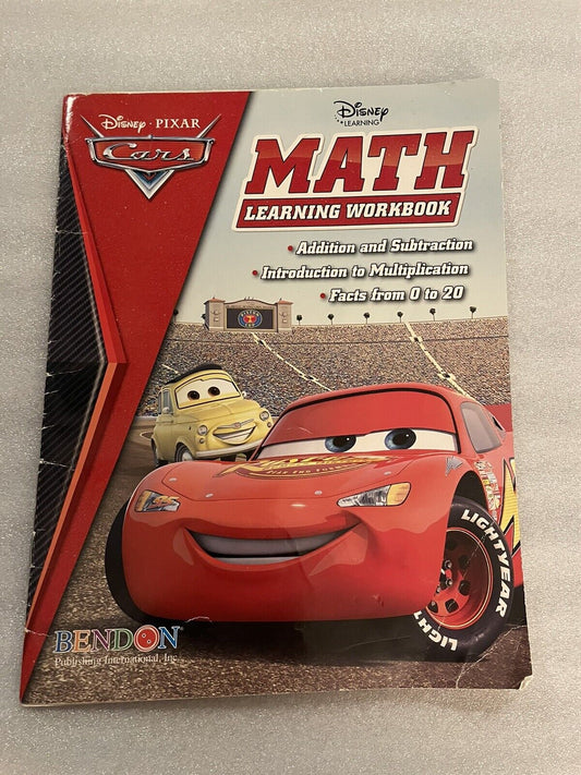 Disney Pixar Cars Math Learning Book ~ Grade 1-2 ~ Homeschool, Free Shipping