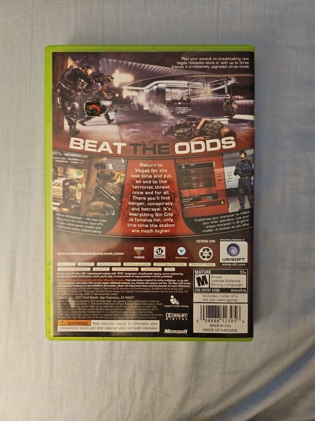 Tom Clancy's Rainbow Six: Vegas 2 + Endwar Bonus Disc (Xbox 360)