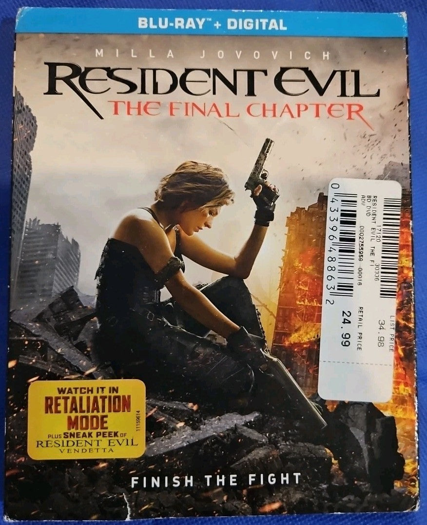 Resident Evil: The Final Chapter (Blu-ray, 2016)Sealed. No Digital Download