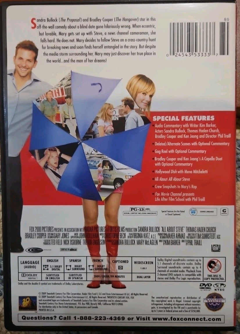 All About Steve (DVD, 2009) New Sealed