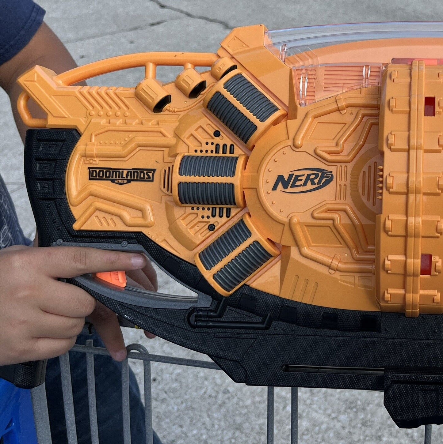 Nerf Doomlands 2169 The Judge Gun Blaster Holds 30 Darts Tested Working
