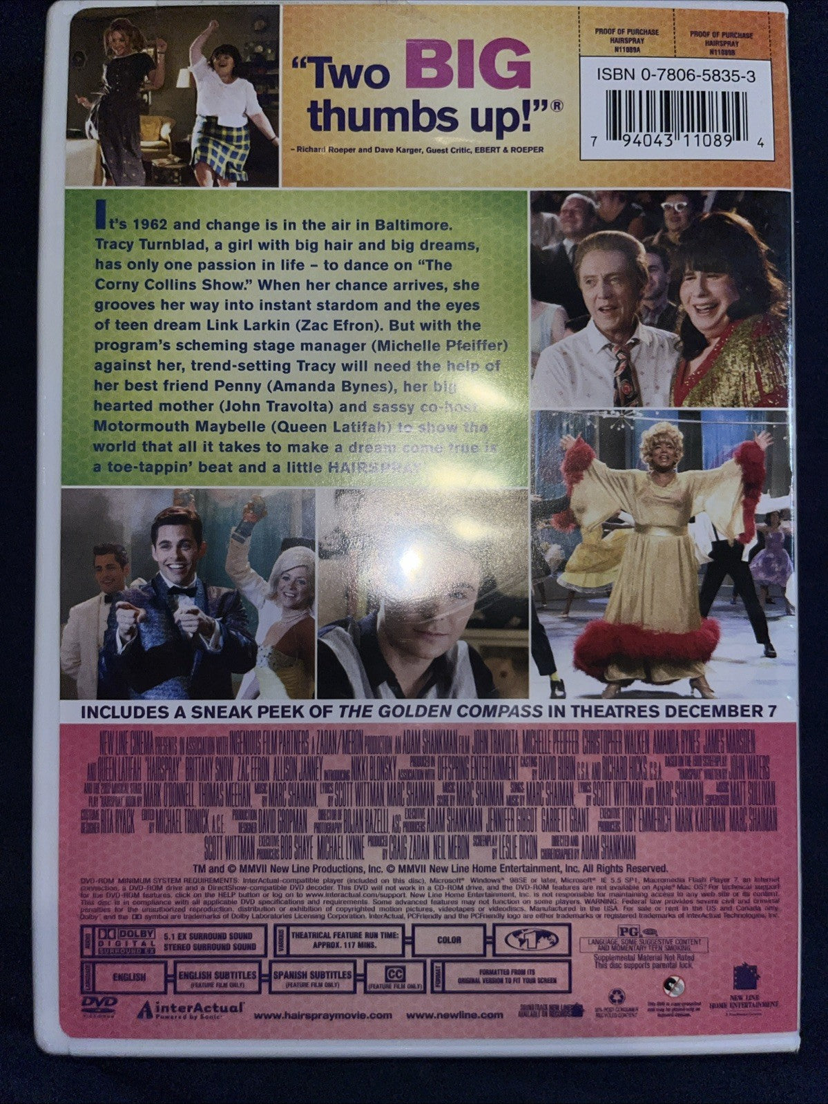 Hairspray (DVD, 2007) Sealed