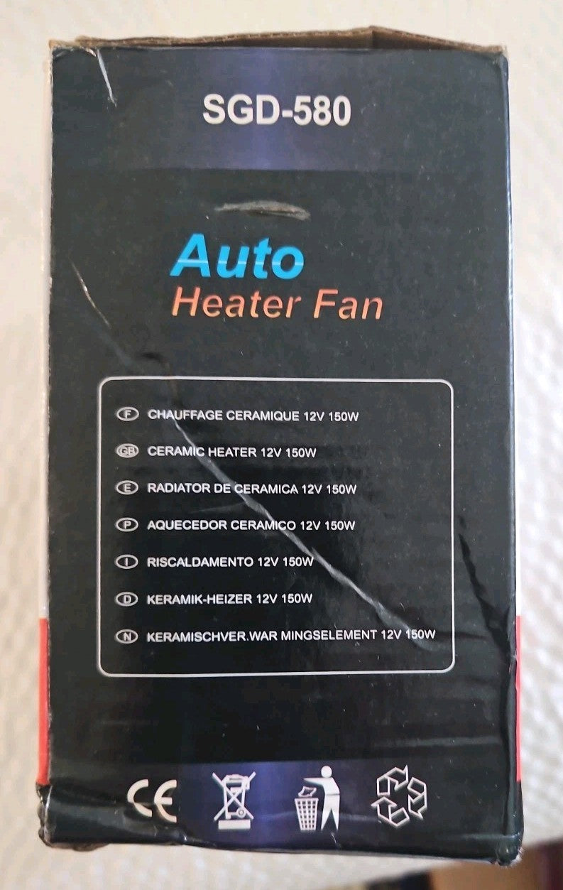 Ceramic Auto Heater Fan 12v 150w Sgd-580