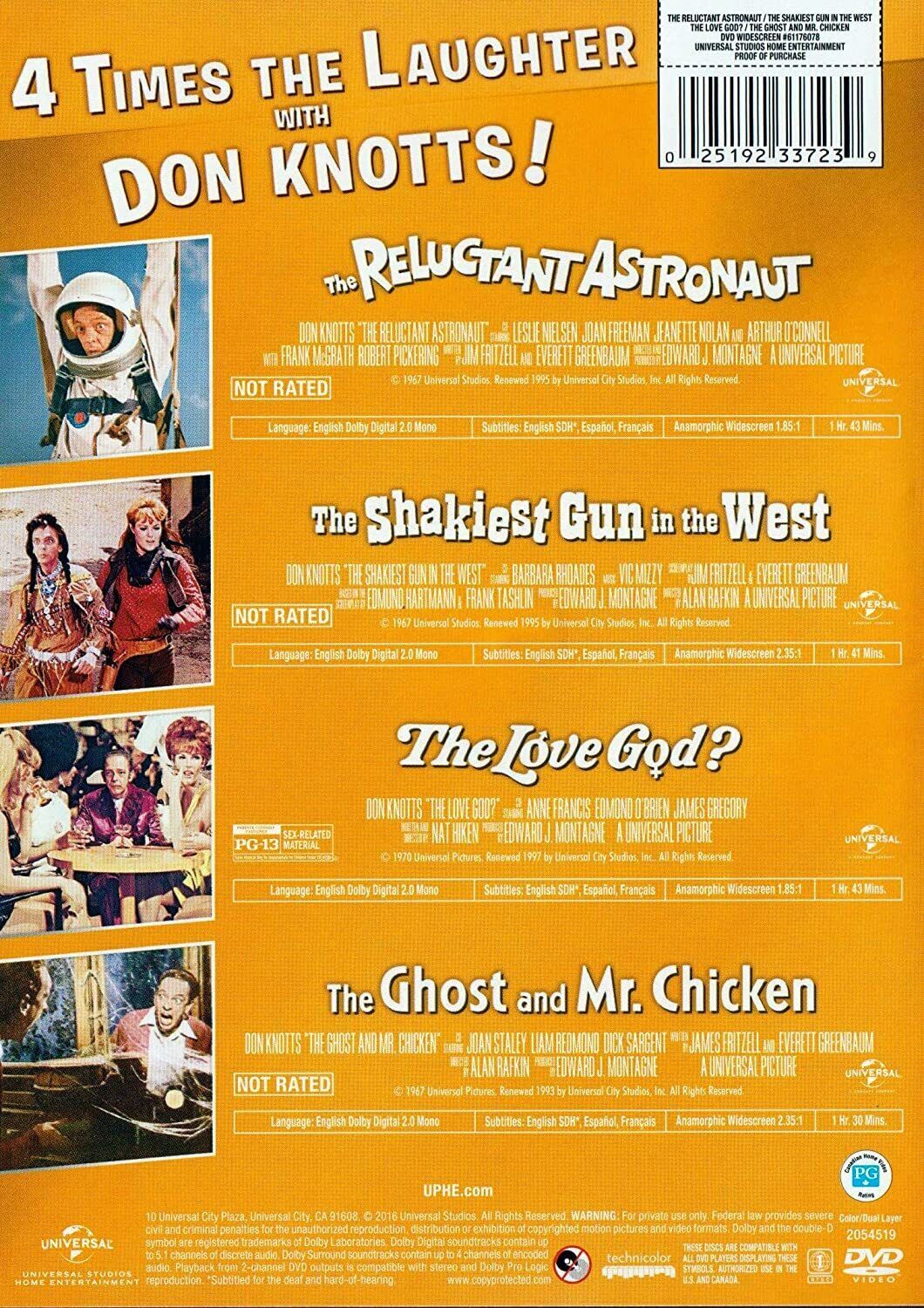 Reluctant Astronaut/Shakiest Gun in the West/The Love God?/Ghost & Mr. Chicken