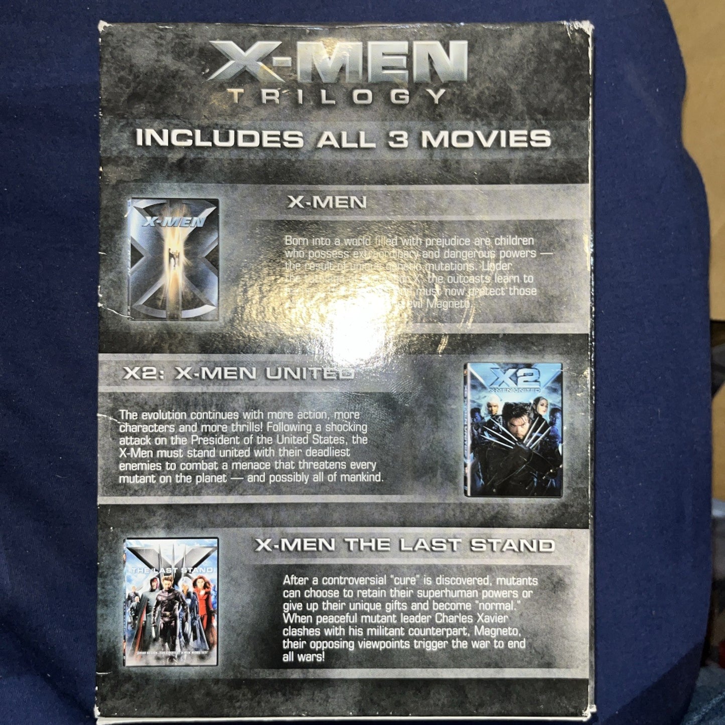 X-Men Trilogy Pack (DVD, 2009, 3-Disc Set, Widescreen) Sealed. Box Wear