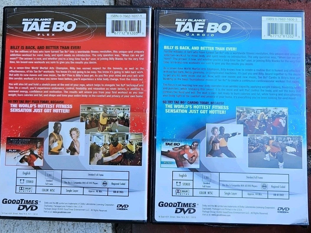 Billy Blanks - Tae Bo Flex + Cardio  (2 DVD) New Sealed