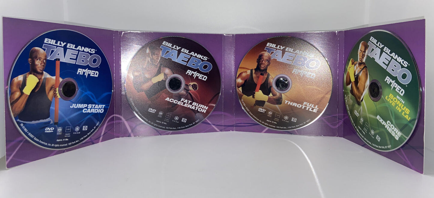 BILLY BLANKS TAEBO AMPED 5 Workouts 4 DVD Set