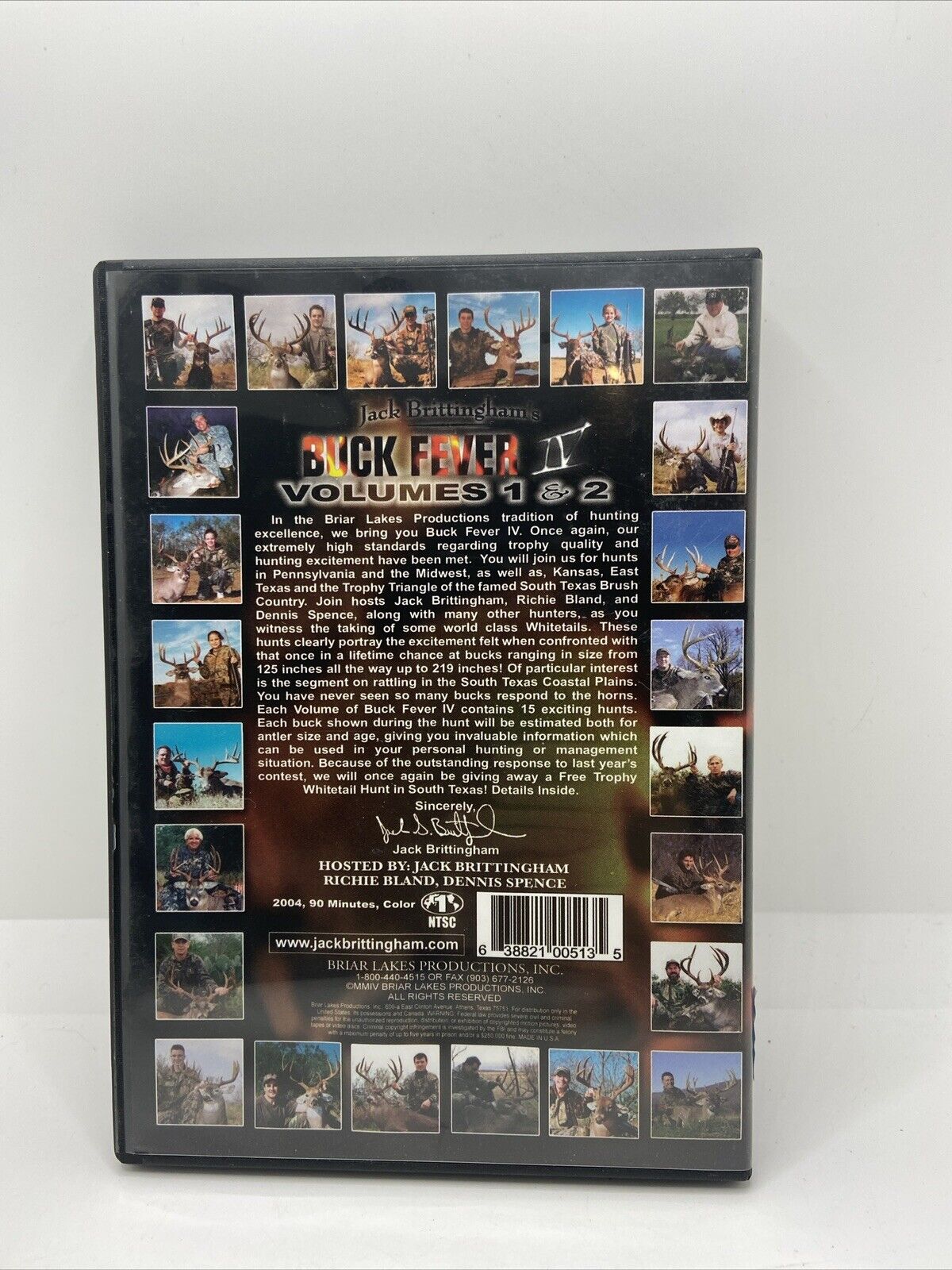 Jack Brittingham's Buck Fever IV: Volumes 1 & 2 DVD Hunting Outdoors Rifle Bow
