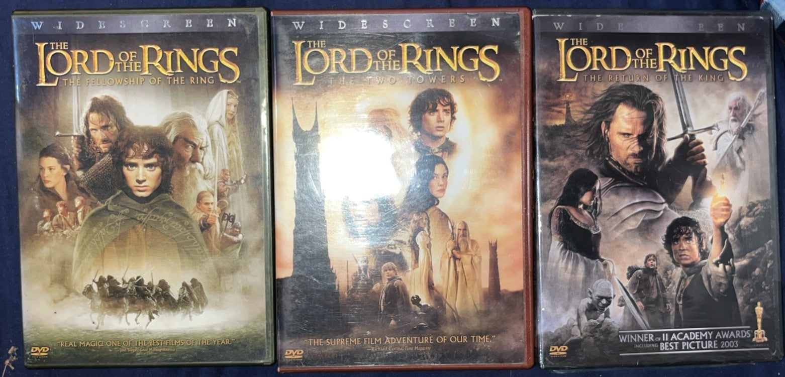 Lord of the Rings-Motion Picture Trilogy (DVD) Widescreen. No Digital Downloads