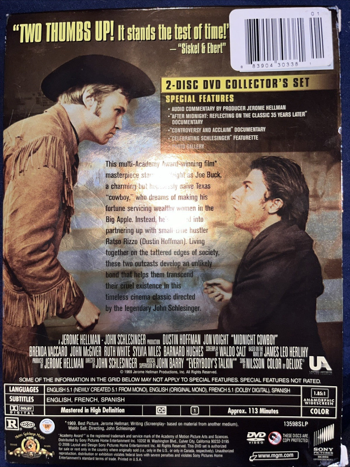 Midnight Cowboy DVD Collector’s Edition 2 Disc. Tested