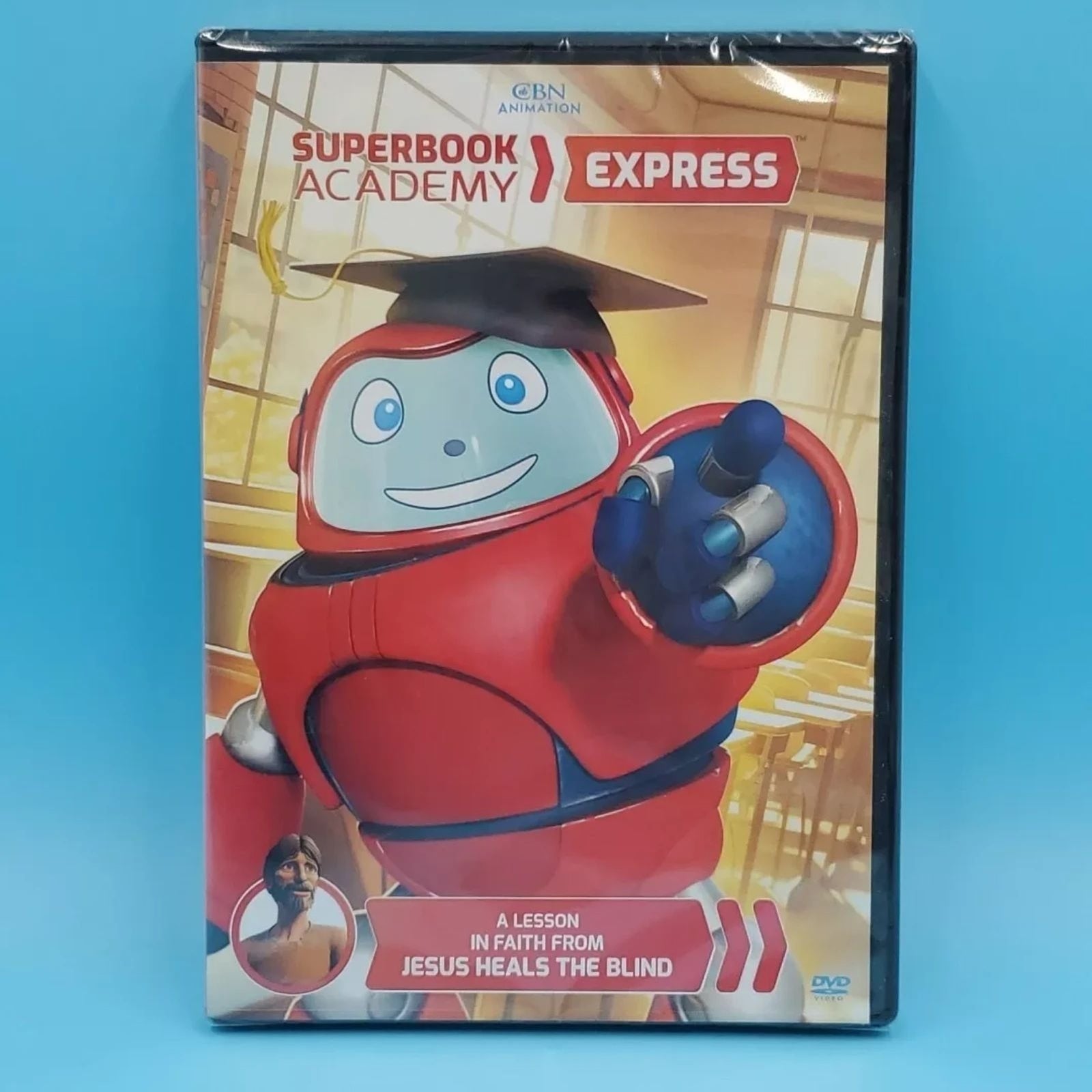 Superbook Academy Express - Jesus Heals the Blind (DVD) CBN - Factory Sealed