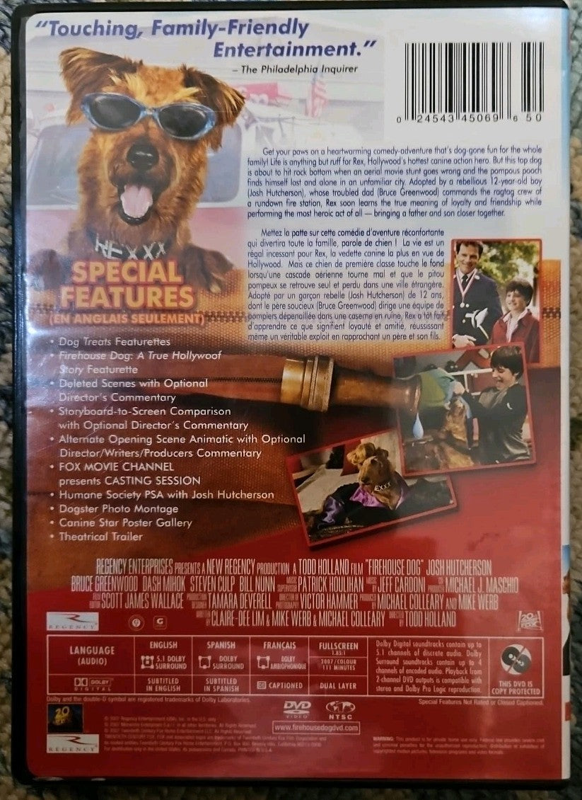 Firehouse Dog (DVD, 2007, Canadian Full Frame) New Sealed