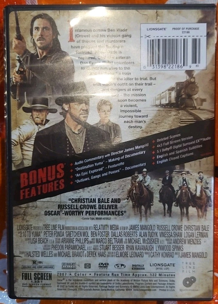 3:10 to Yuma (DVD, 2008, Full Screen)