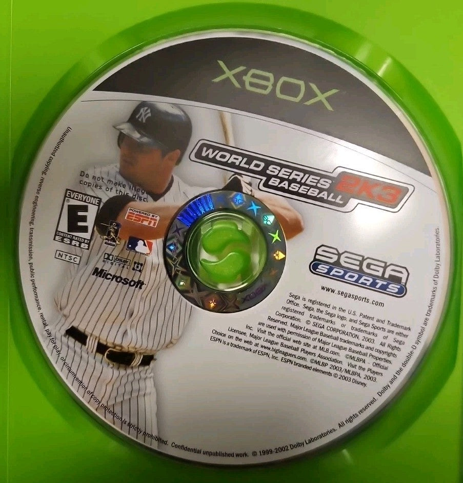 World Series Baseball 2K3  (Xbox) Tested. No Scratches. New Case