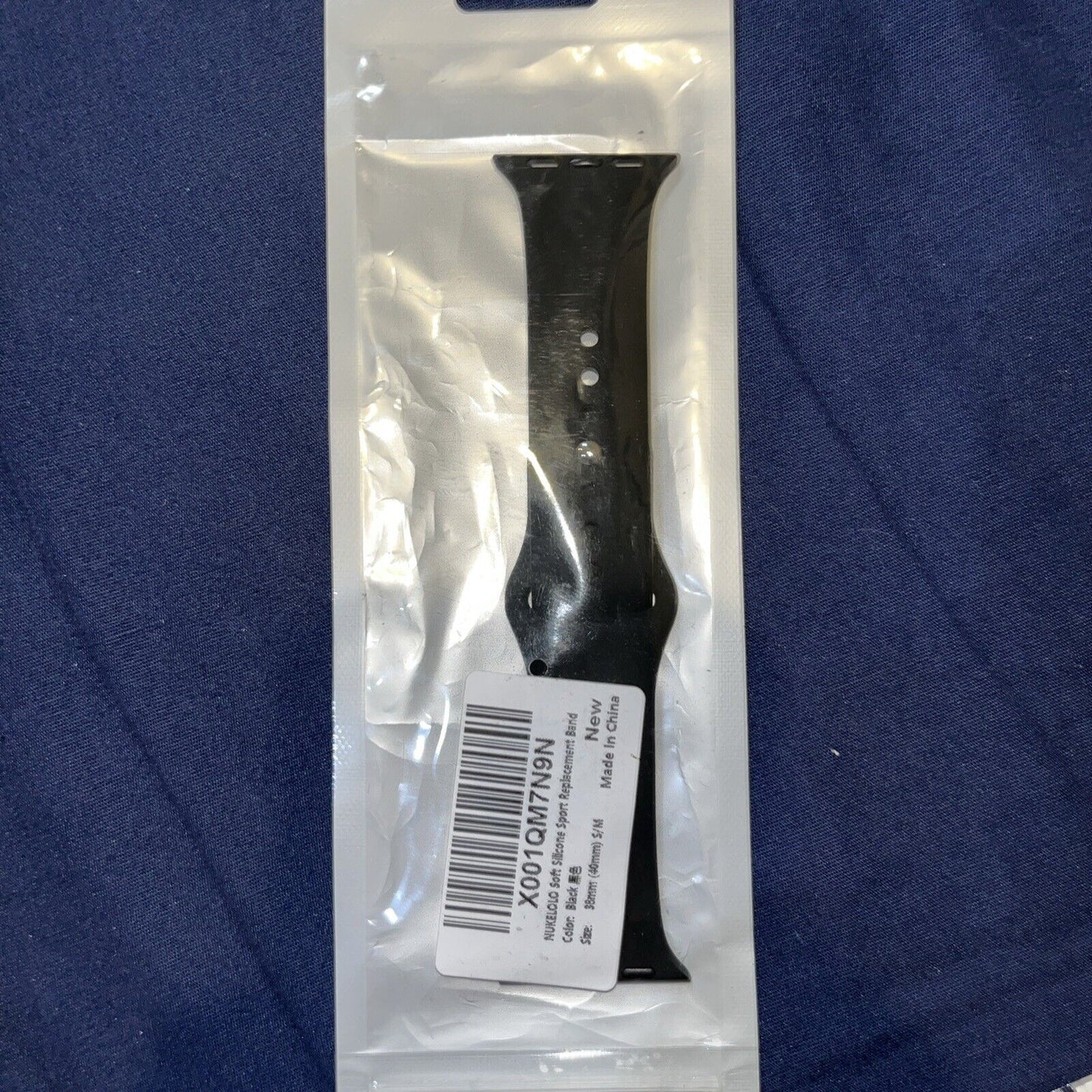 New Black Apple Watch Sport Band S/M for 38/40/41mm Series 4,5,6,7,8,9 SE