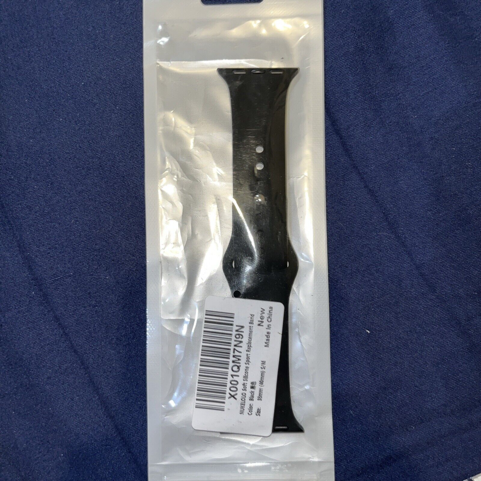 New Black Apple Watch Sport Band S/M for 38/40/41mm Series 4,5,6,7,8,9 SE