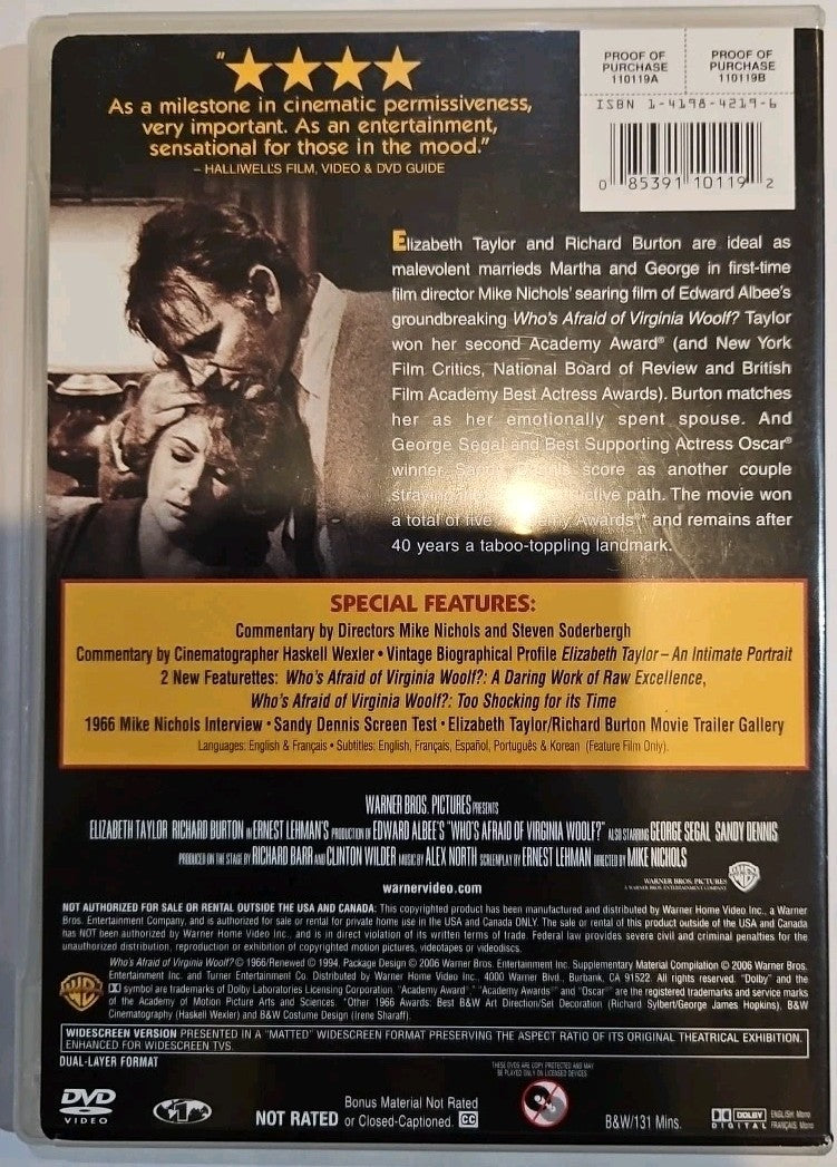 Elizabeth Taylor  Richard Burton Film Collection (DVD, 2006, 5-Disc Set) Sealed.