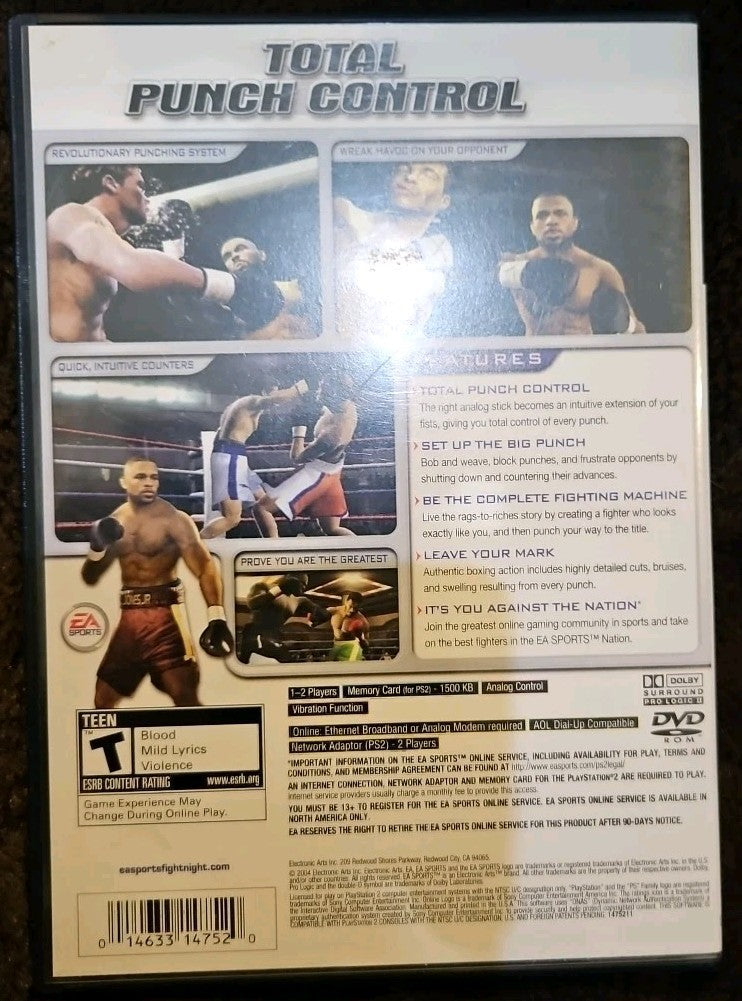 Fight Night 2004 (Sony PlayStation 2, 2004) No Game. Case. Artwork. Manual ONLY!