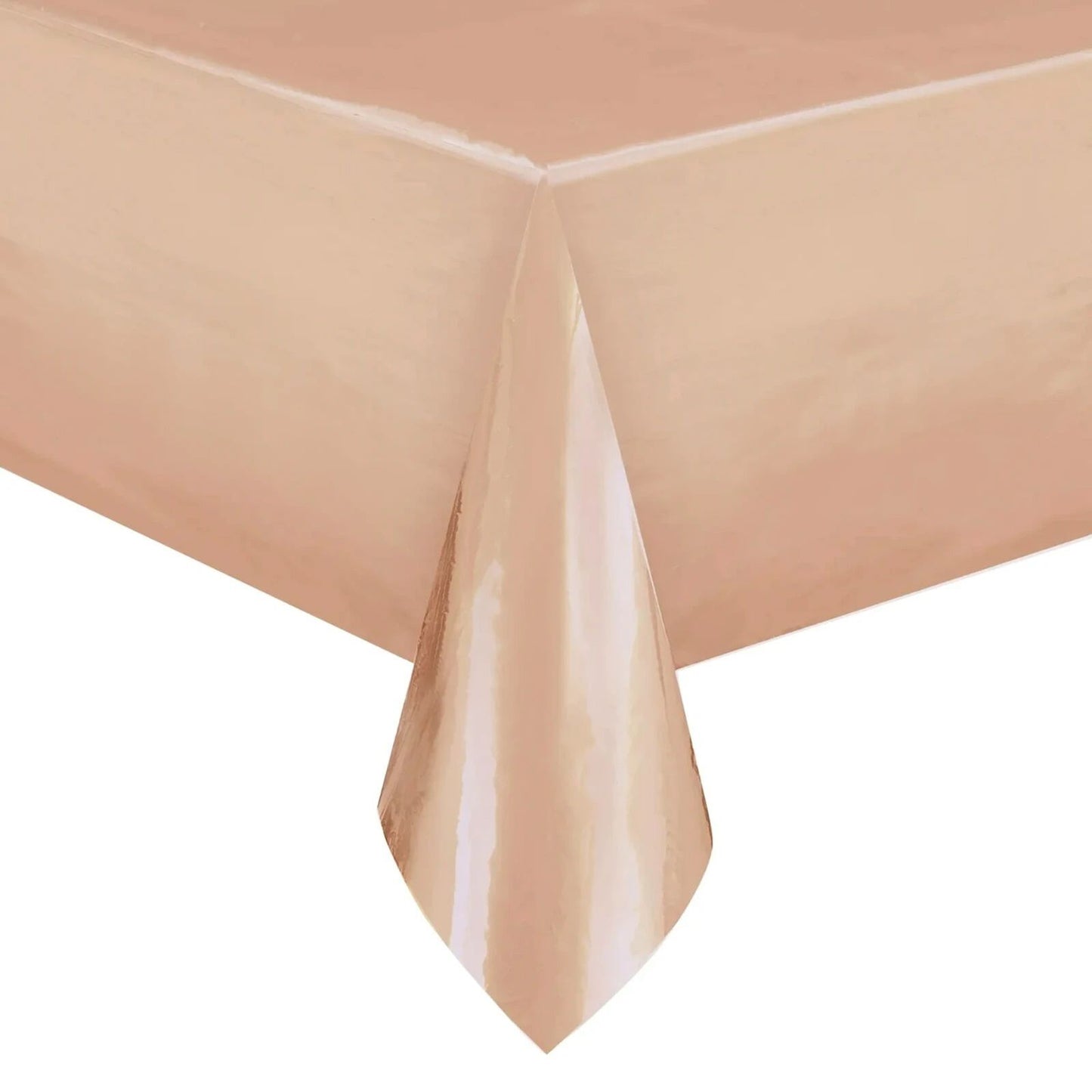 Way to Celebrate! Rose Gold Foil Party Tablecloth, 84in x 54in